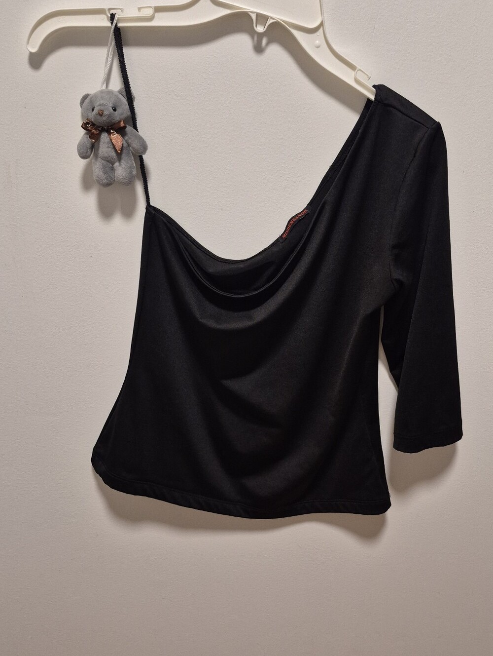 Women’s One-Shoulder Black Top
